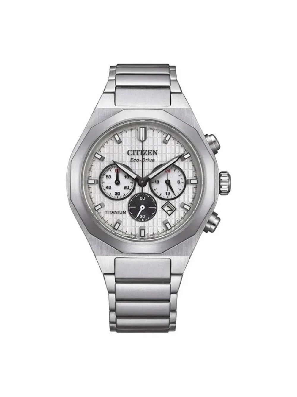 NWT Citizen Zenshin Senkei Chronograph Silver Dial Watch